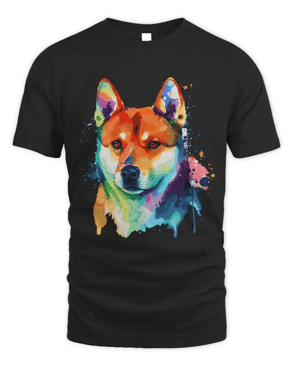 Dog Shiba Inu Watercolor Shiba Inu Colorful Shiba Dog Lover