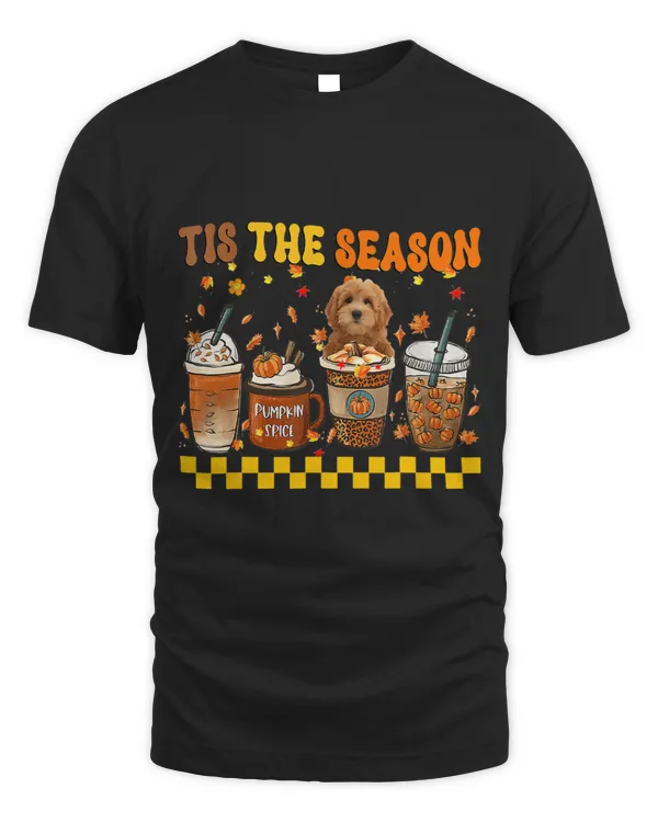 Dog Goldendoodle Tis The Season Coffee Pumpkin Goldendoodle Halloween Fall