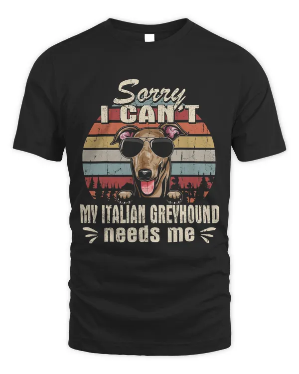 Dog Grayhound My Italian Greyhound Needs Me Vintage Retro Funny Christmas