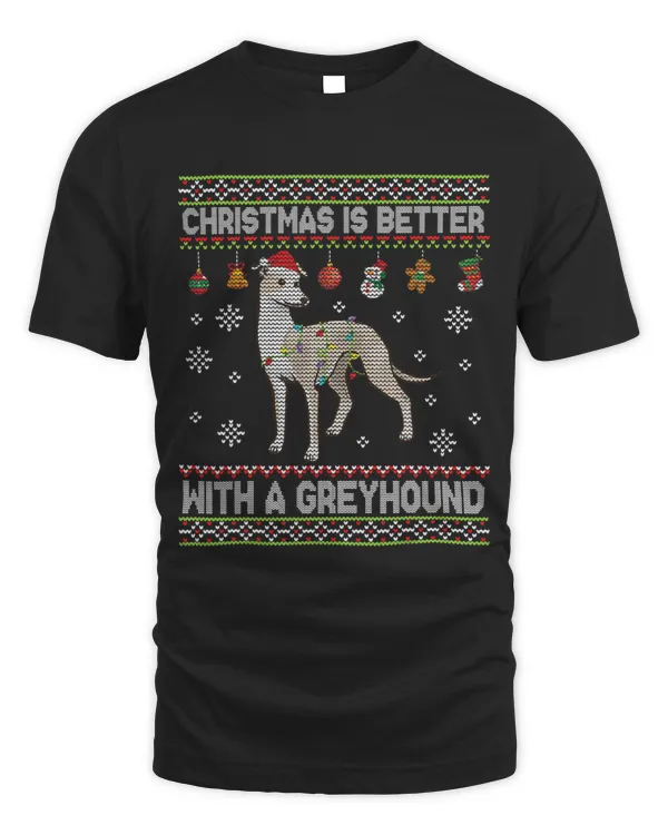 Dog Grayhound Presents Gingerbreads Christmas Is Better With A Greyhound