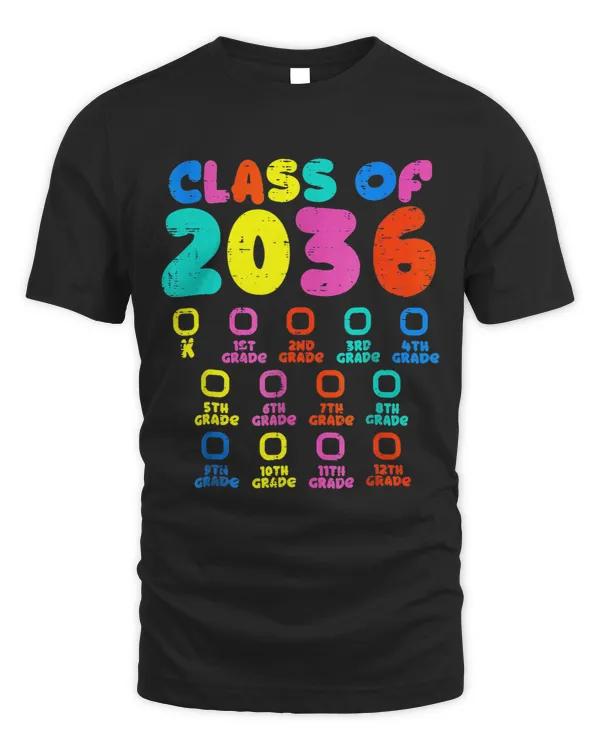 Colorful Class Of 2036 Grow With Me Checklist Graduation
