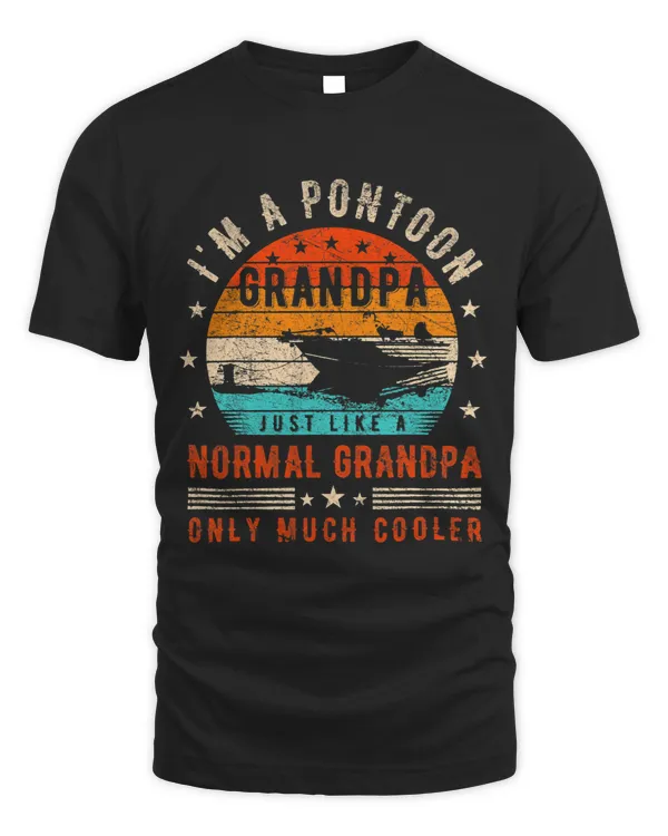 im a pontoon grandpa boating lake water ocean flattish boat