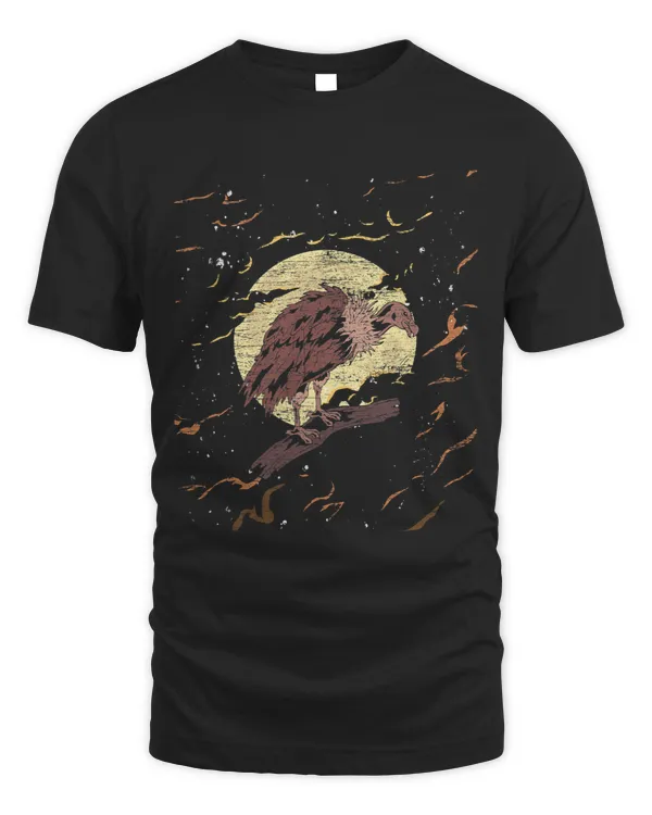 Full Moon Scavenger Bird Moonlight Ruppels Griffon Vulture