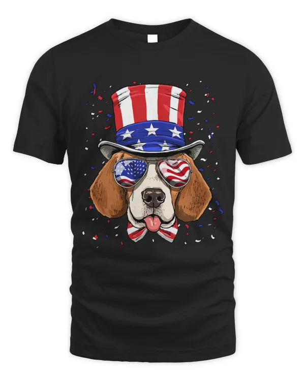 4th of July Patriotic Beagle American USA Flag Beagle Lovers 254