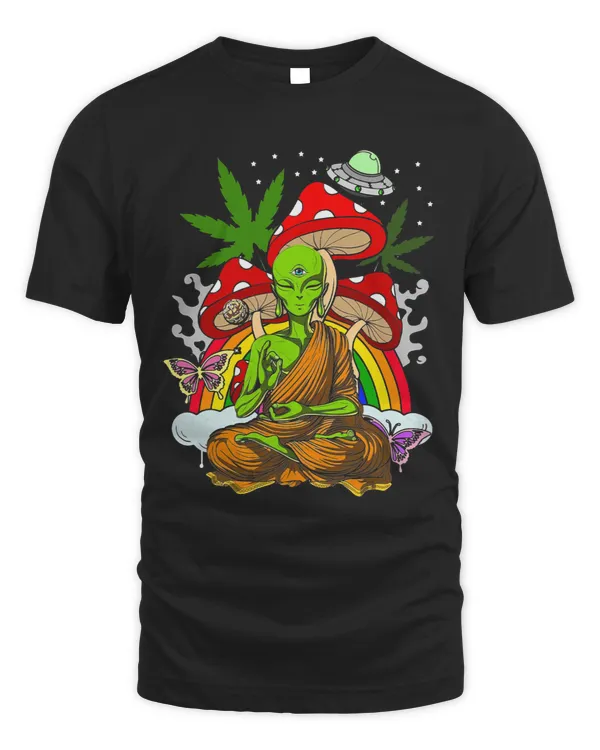 Aliens Hippie Psychedelic Mushrooms Forest Festival Funny