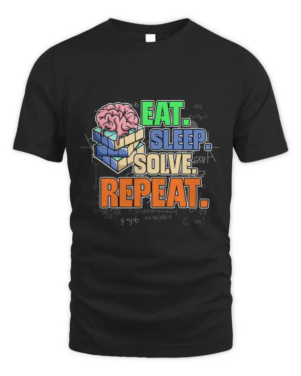 Eat Sleep Solve Repeat Math Speed Cubing Puzzle Lover Cute