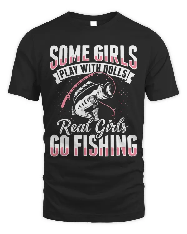 Girls Go Fishing Fisher Fish Rod Angler Fisherman Fishing