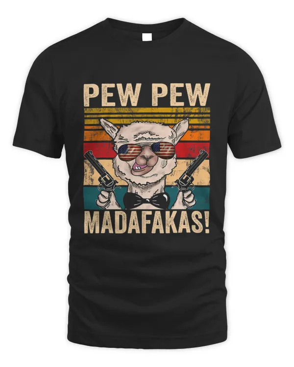 Pew Pew Madafakas Alpaca Pistols Sunglasses american flag