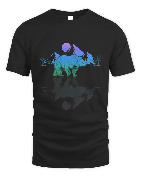 Outdoor Forest Trees Moon Nature Reflection Animal Bear 1