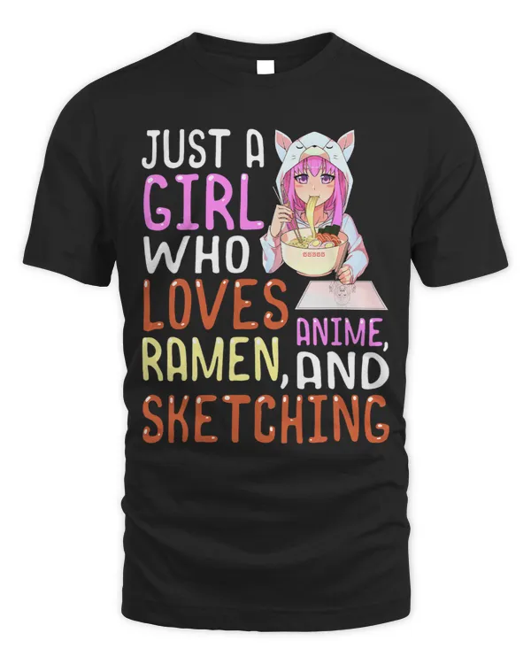 Girl Who Loves Anime Ramen and Sketching Kawaii Teen Girls