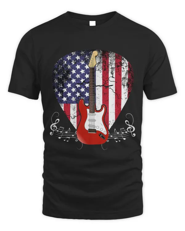 Guitarist US Flag Guitar Pick Guitarist Lover Instrument Electric Bass Guitar