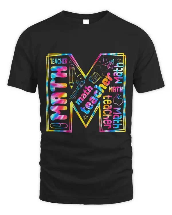 tie dye math typography mamatics math teacher