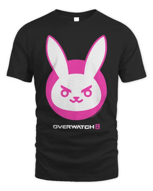 Overwatch 2 D.Va White Pink Rabbit Center Icon Logo
