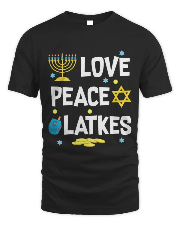 Love Peace Latkes Hanukkah Chanukah Jewish Funny Gift
