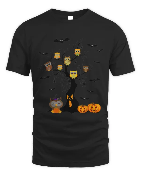 Owl With Pumpkin Halloween Tree Halloween Costumes Gifts