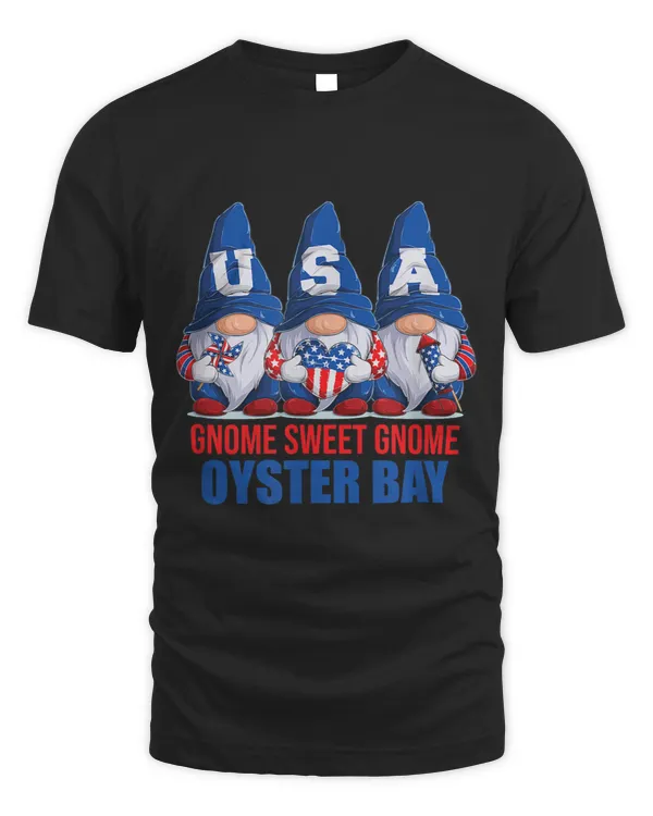 Oyster Bay New York Gnome Sweet Gnome American Flag Gnomes