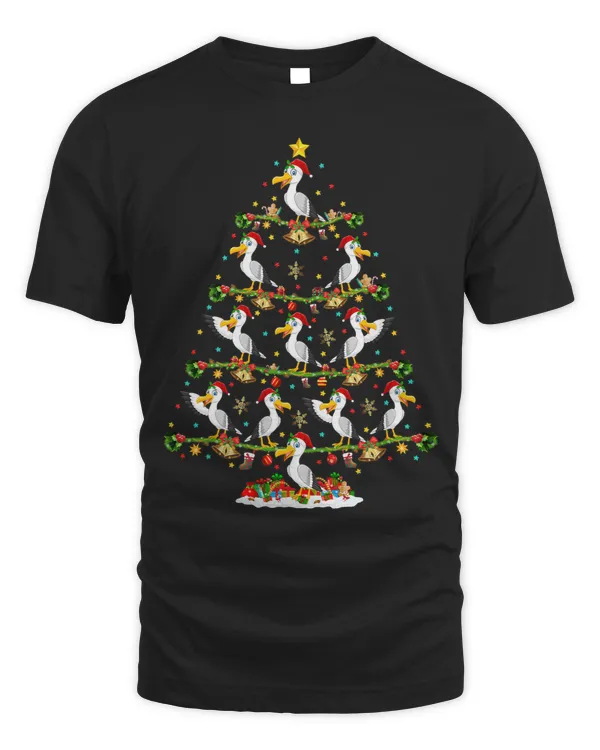 Seagull Bird Lover Lights Xmas Santa Seagull Christmas Tree