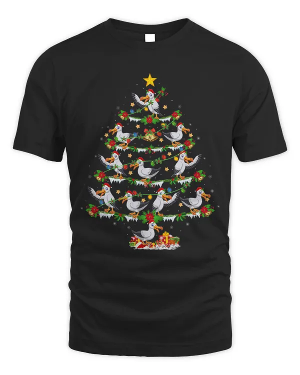 Seagull Bird Lover Xmas Lighting Seagulls Christmas Tree
