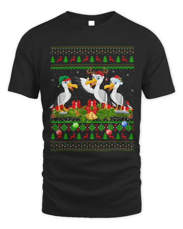 Seagull Bird Xmas Lighting Santa Ugly Seagull Christmas