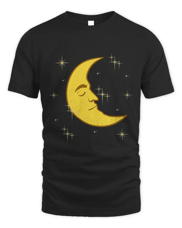 Sleepy Crescent Moon Facde Nightsky