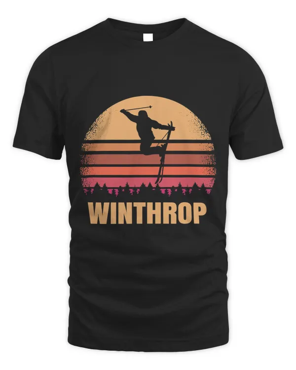 Skiing Ski Winthrop Washington Skier Vintage WA Skiing Retro 80s