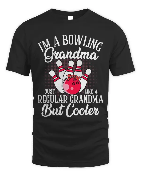 Bowling Grandma Funny Novelty Tee For Bowling Family