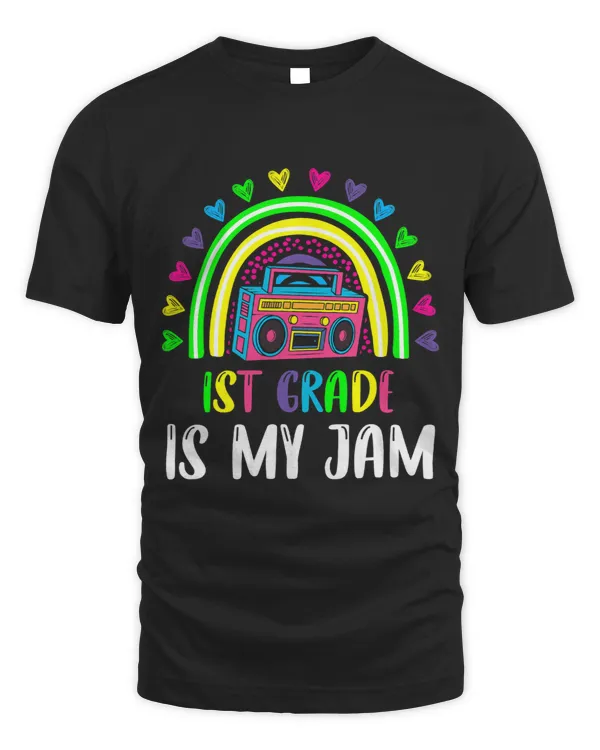 mb 1st Grade Is My Jam Rainbow Boombox Teacher Student