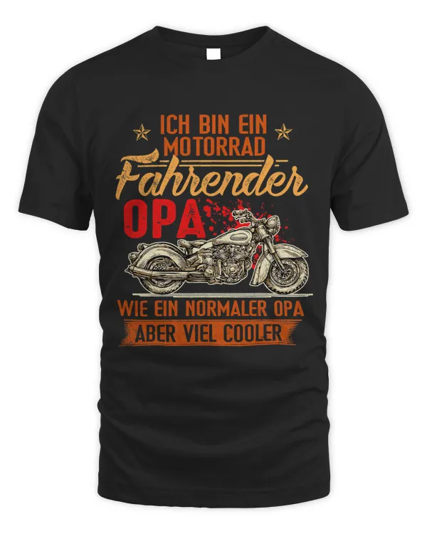 Mens German Grandpa Motorcycle Lover Motorbike Rider Biker