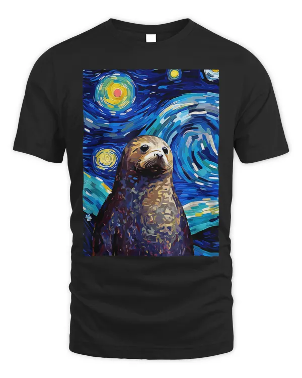 Seal Starry Night Painting Men Women Kids
