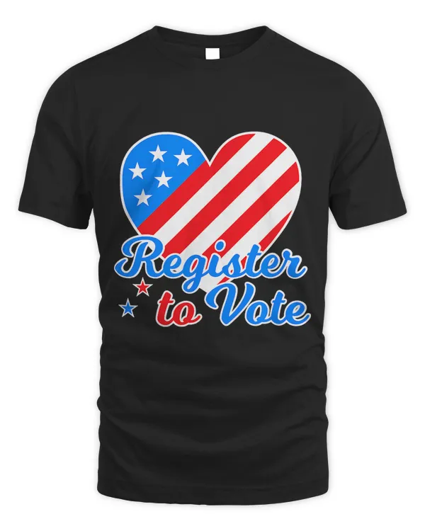 Register To Vote American Flag Heart Vote