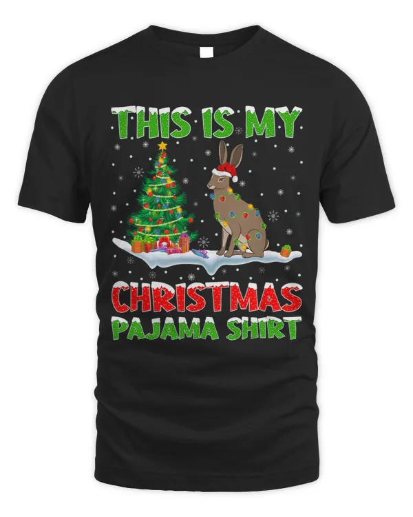 This Is My Christmas Pajama Shirt Hare Christmas