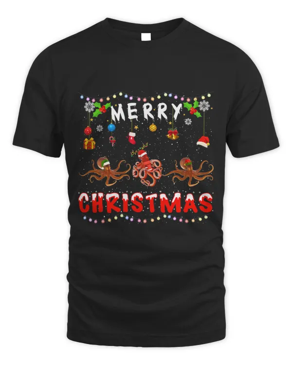 Merry Christmas Octopus Xmas Funny Animals Pajama