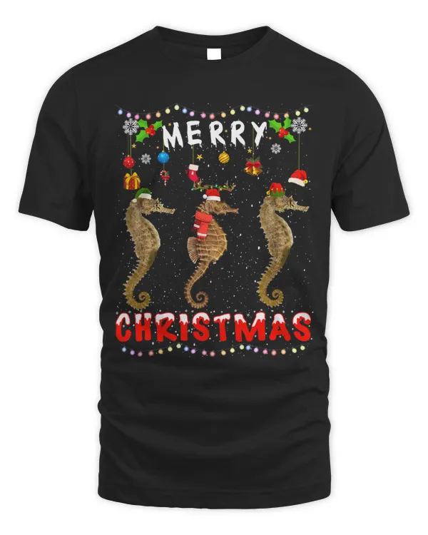 Merry Christmas Seahorse Xmas Funny Animals Pajama