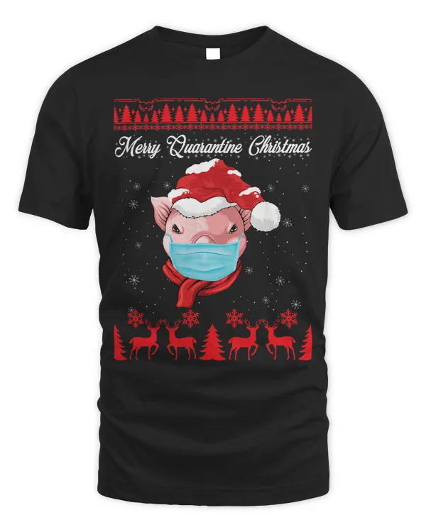 Merry Quarantine Christmas 2Pig Mask Family Pajamas