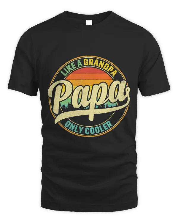 PAPA Like A Grandpa ONLY COOLER Funny Dad Papa Definition