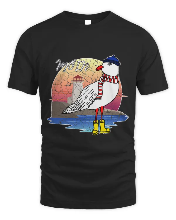 Moin Casual Seagull in Sunrise with Scarf and Hat