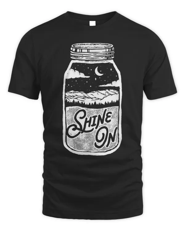 Shine On Moonshine Lover Jar Design Moon Mountains 1