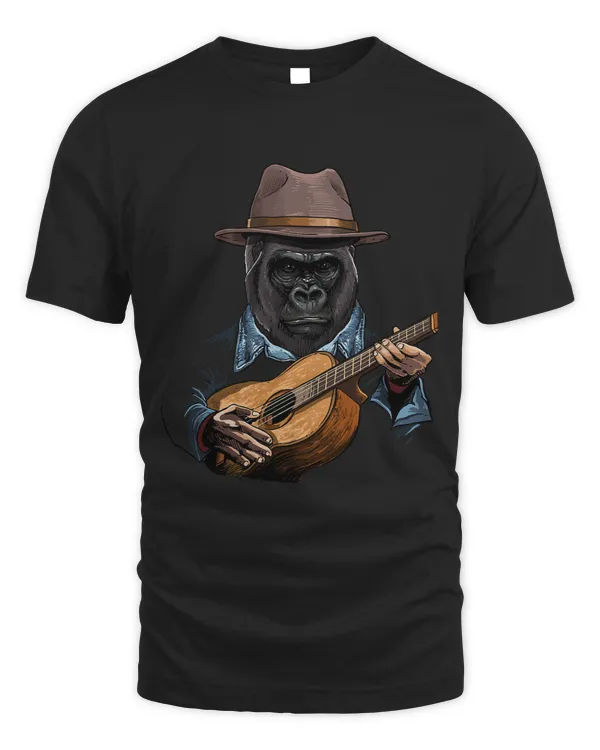 Guitarist Acoustic Guitar Gorilla Guitar Player Primate Animal 271 Guitar