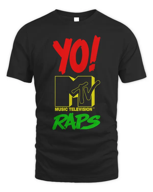 MTV Yo MTV Raps Red Yellow Green Stack Text