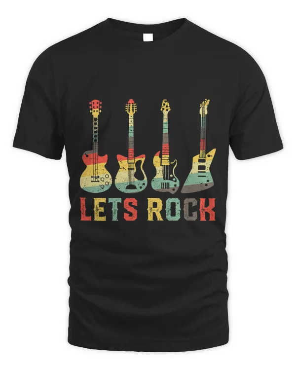 Guitarist Retro Music Musician Vintage For Men Women Kids Guitar