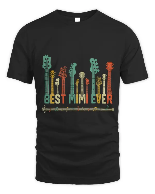 Guitarist Vintage Best Mimi Ever Women Guitarist Mothers Day Guitar