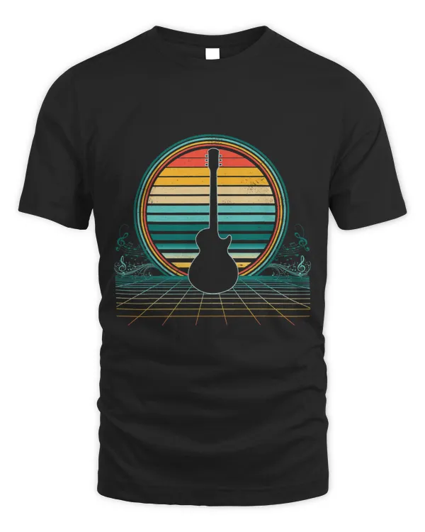 Guitarist Vintage Electric Guitar Player Retro Guitarist Music Lover Guitar
