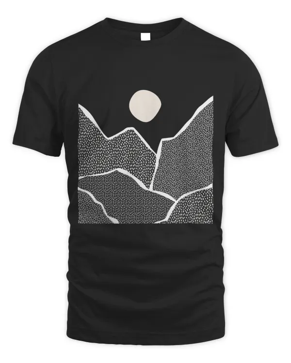 Pattern Mountains And Abstract Polka Dot Landscape