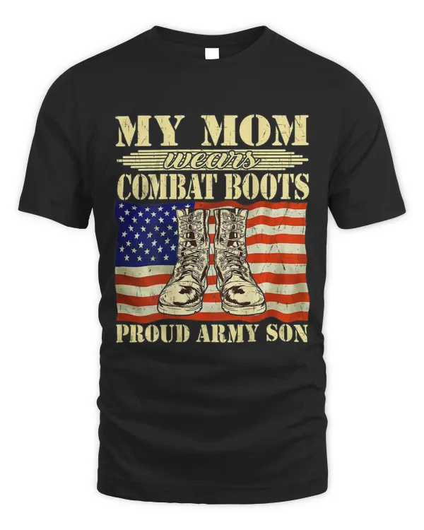 My Mom Wears Combat Boots Proud Army Son Military Child Gift