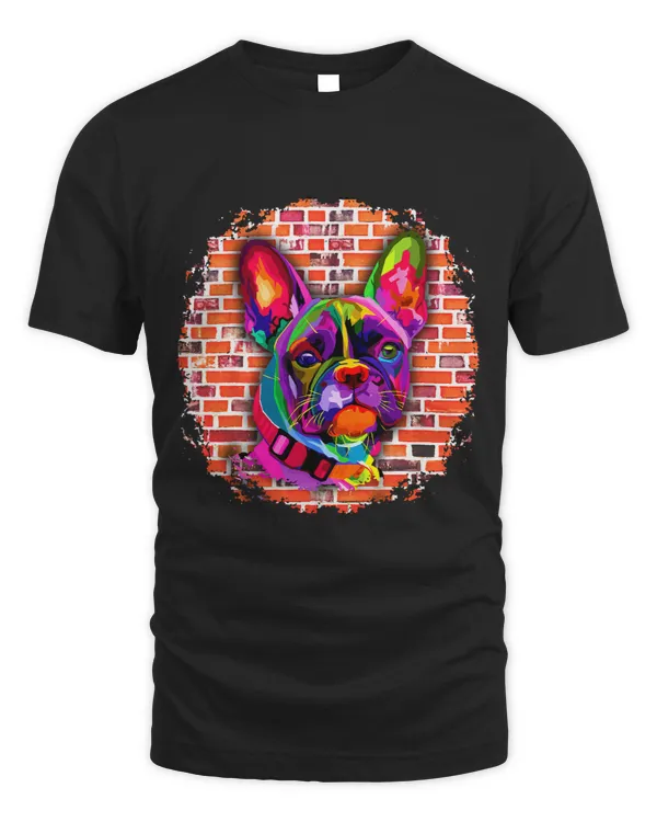 Colorful French Bulldog Pop Art Bricks Frenchie Puppy