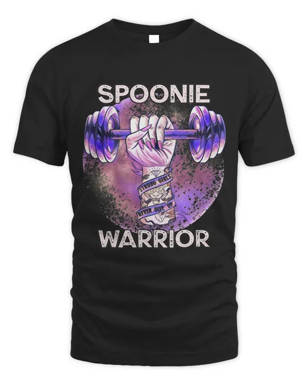 Fibro Lupus Spoonie Warrior Barbell Purple Fist Strong Girls
