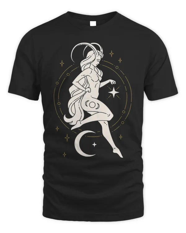 the Capricorn Queen set in the sky With the Moon and stars