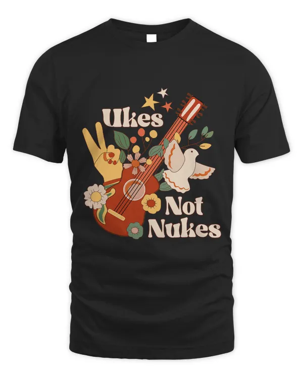 Guitarist Ukes Not Nukes Funny Groovy Ukulele Player Guitar Musician Guitar