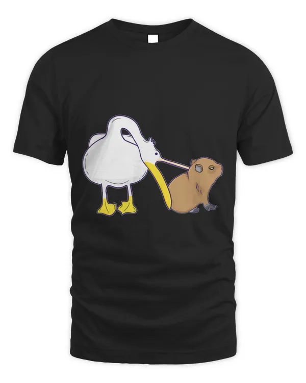 Pelican Tries to Eat Capybara Funny Cute Kawaii Meme 1