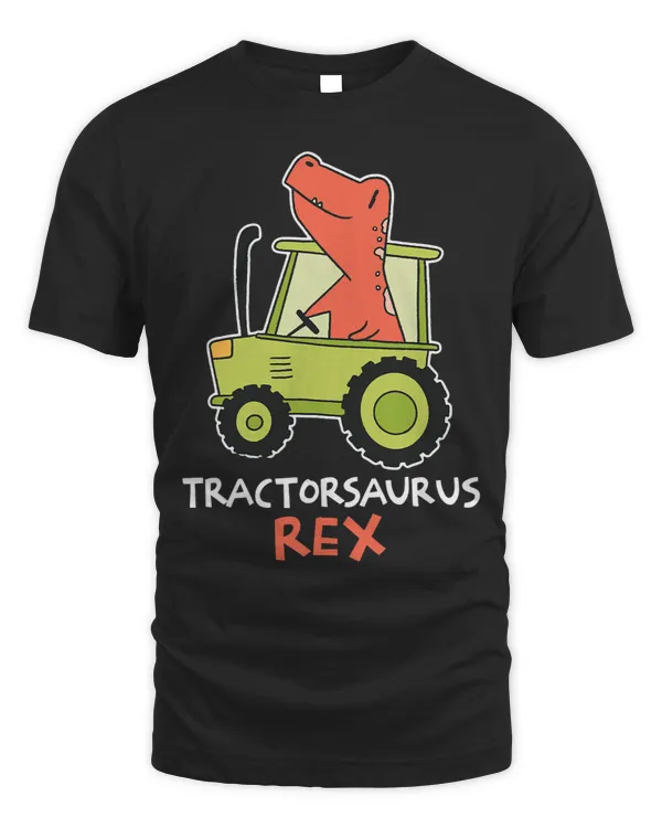 Tractor driving Tractorsaurus with a Dinosaur and a Tractor on Farm